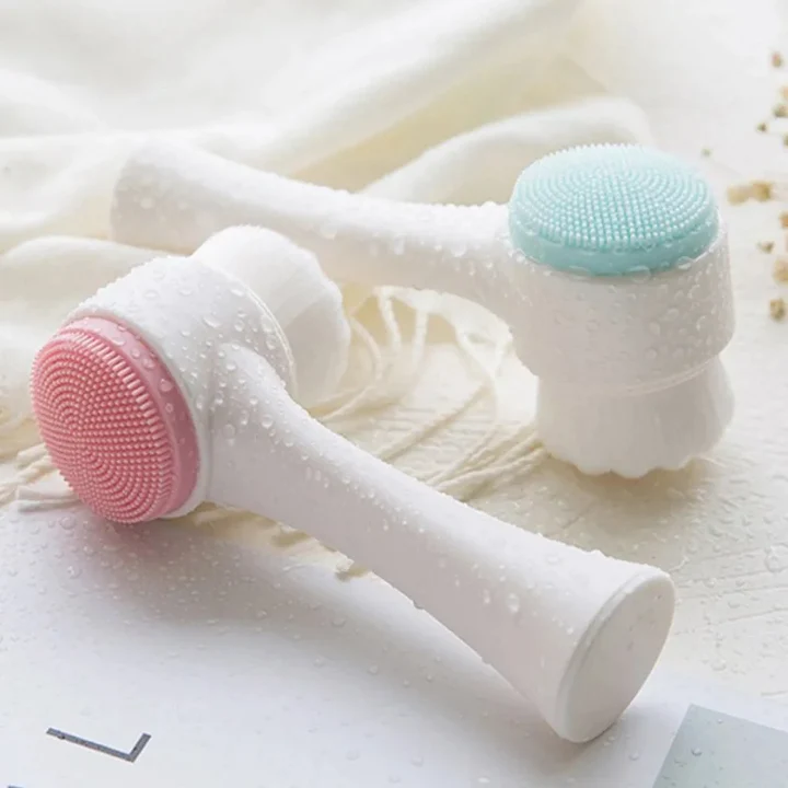 3D double facial cleansing brush