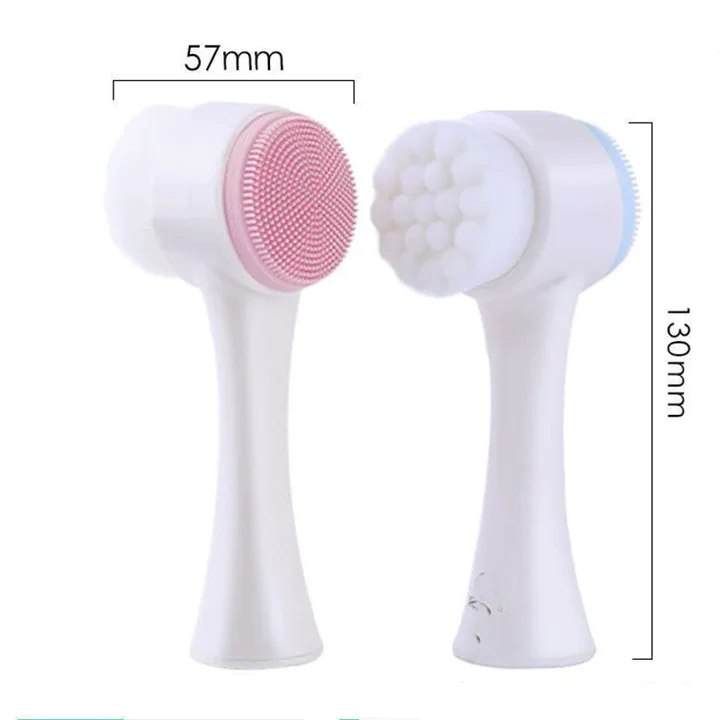 3D double facial cleansing brush